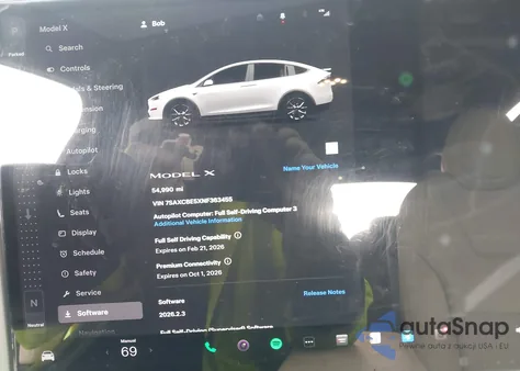 2022 Tesla Model X Dual Motor All-Wheel Drive z USA, uszkodzony, nr VIN 7SAXCBE5XNF363455